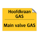 Hoofdkraan GAS - Main valve GAS