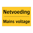 Netvoeding - Mains voltage