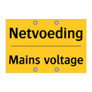 Netvoeding - Mains voltage