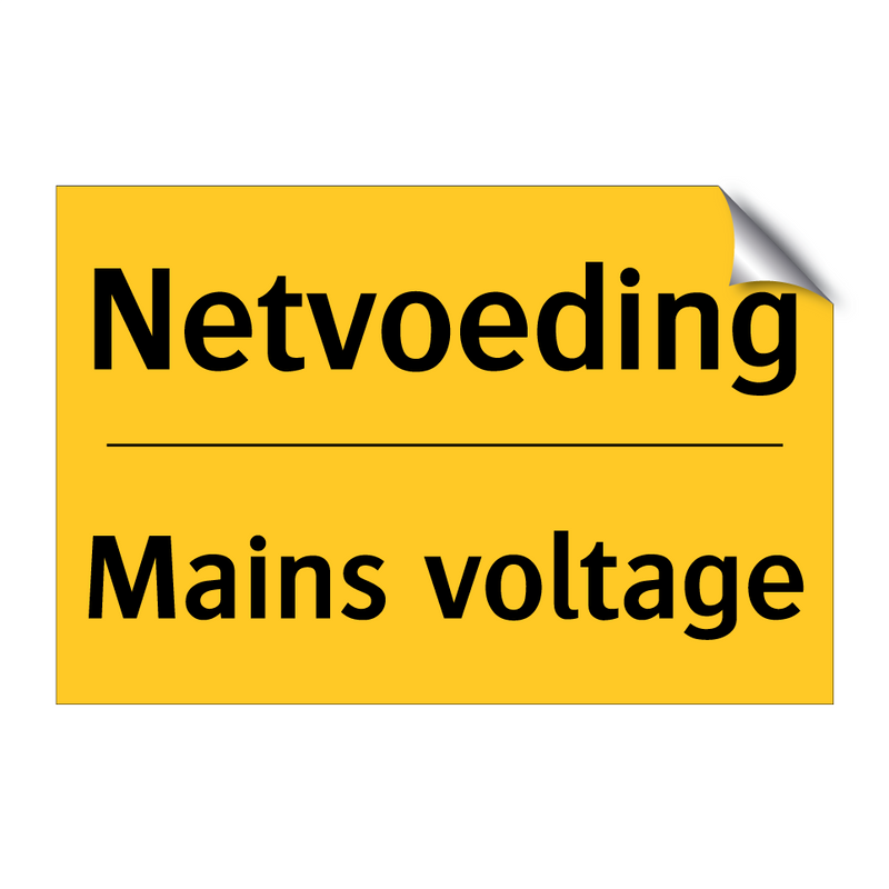 Netvoeding - Mains voltage