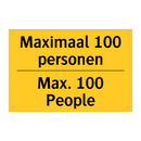 Maximaal 100 personen - Max. 100 People