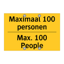 Maximaal 100 personen - Max. 100 People