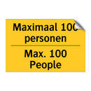 Maximaal 100 personen - Max. 100 People
