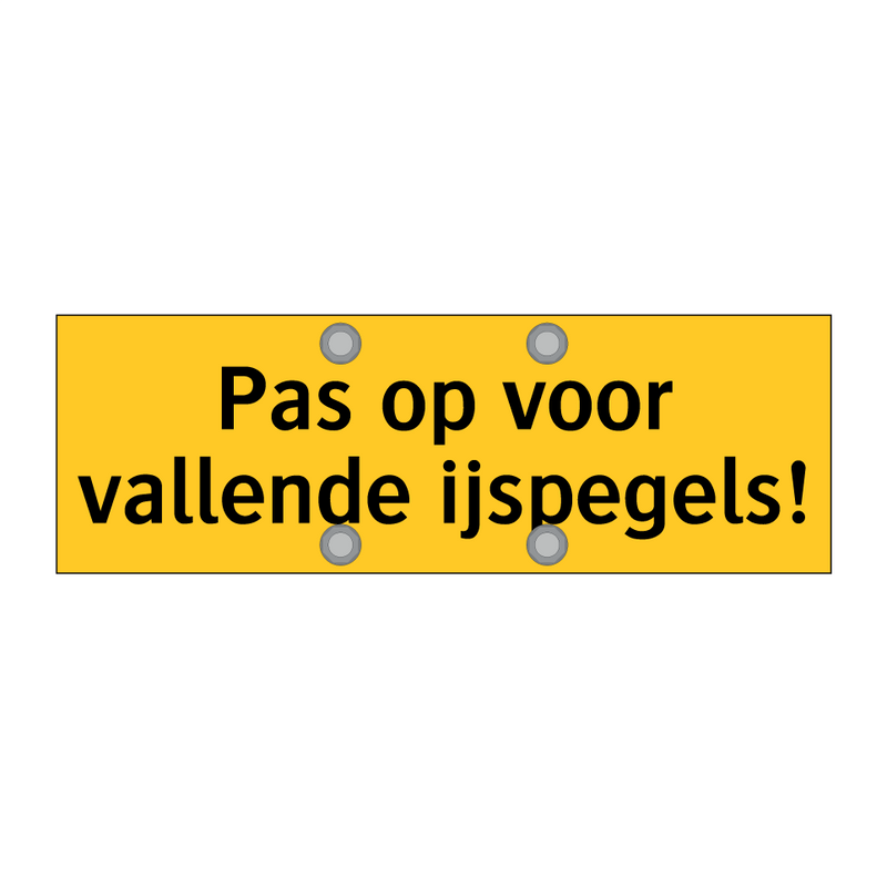 Pas op voor vallende ijspegels!