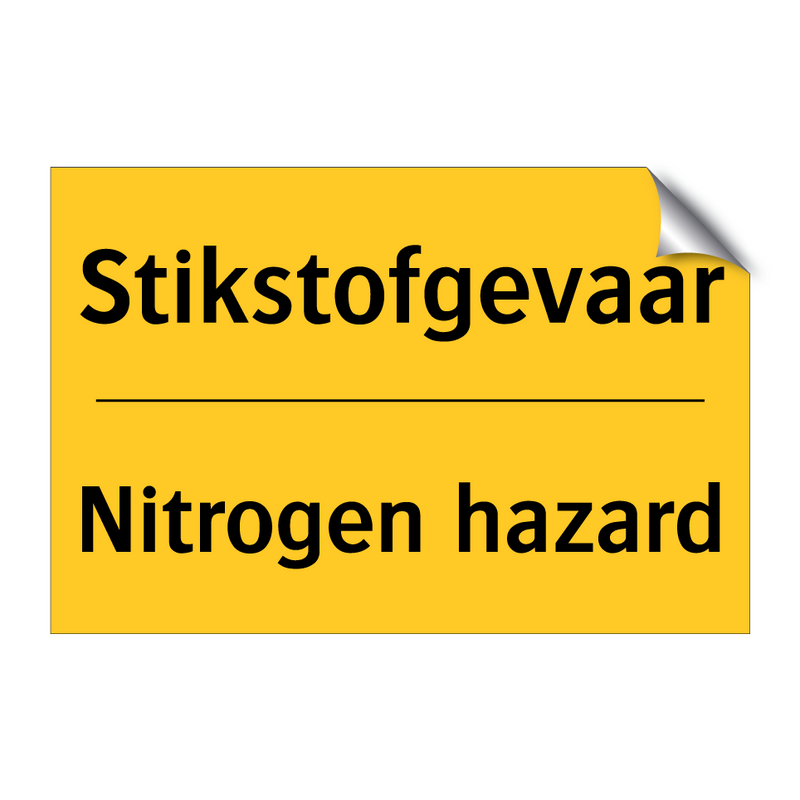 Stikstofgevaar - Nitrogen hazard