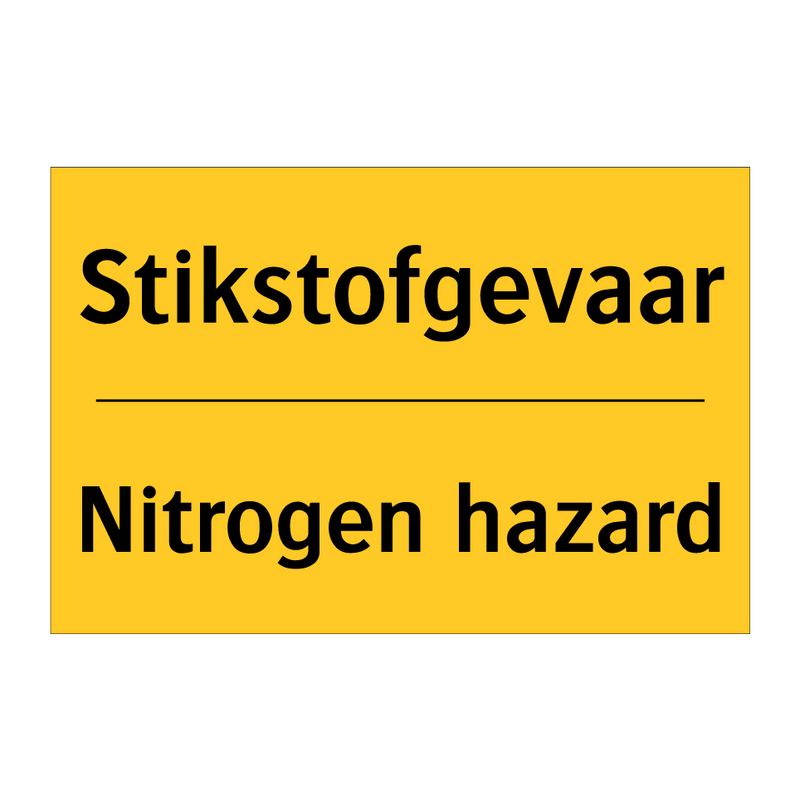 Stikstofgevaar - Nitrogen hazard