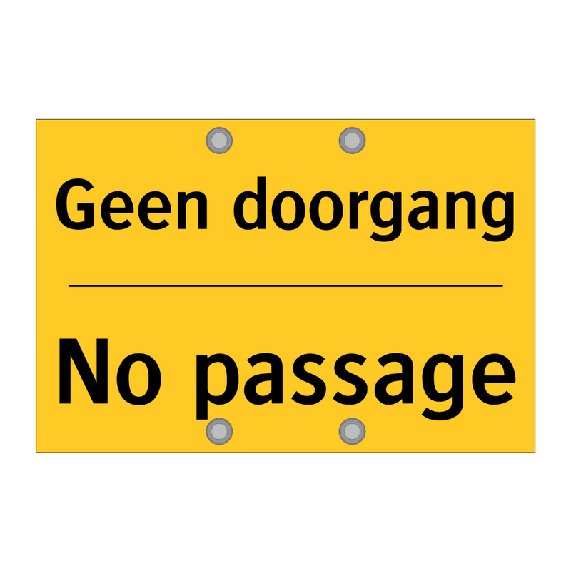 Geen doorgang - No passage