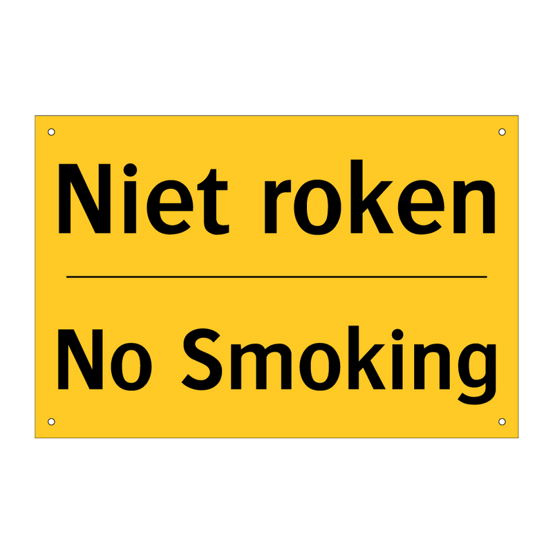 Niet roken - No Smoking