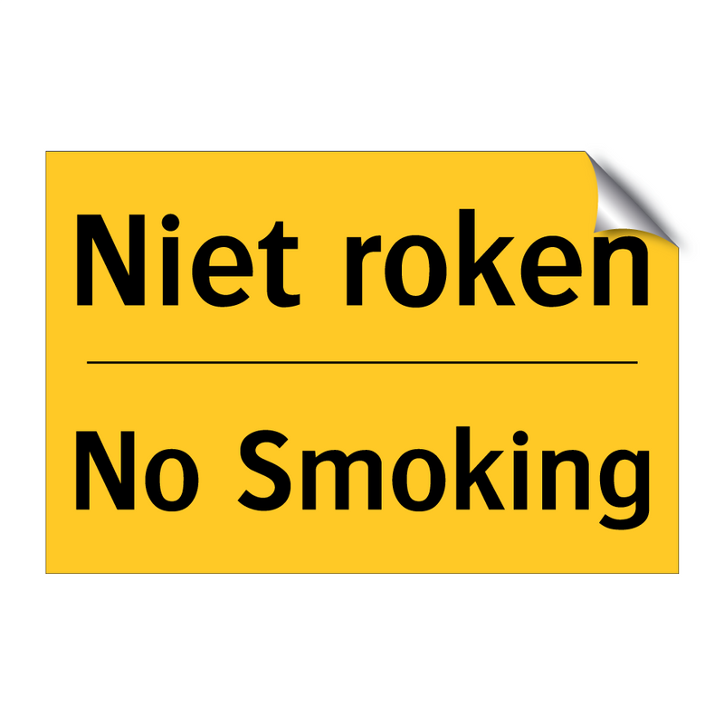 Niet roken - No Smoking