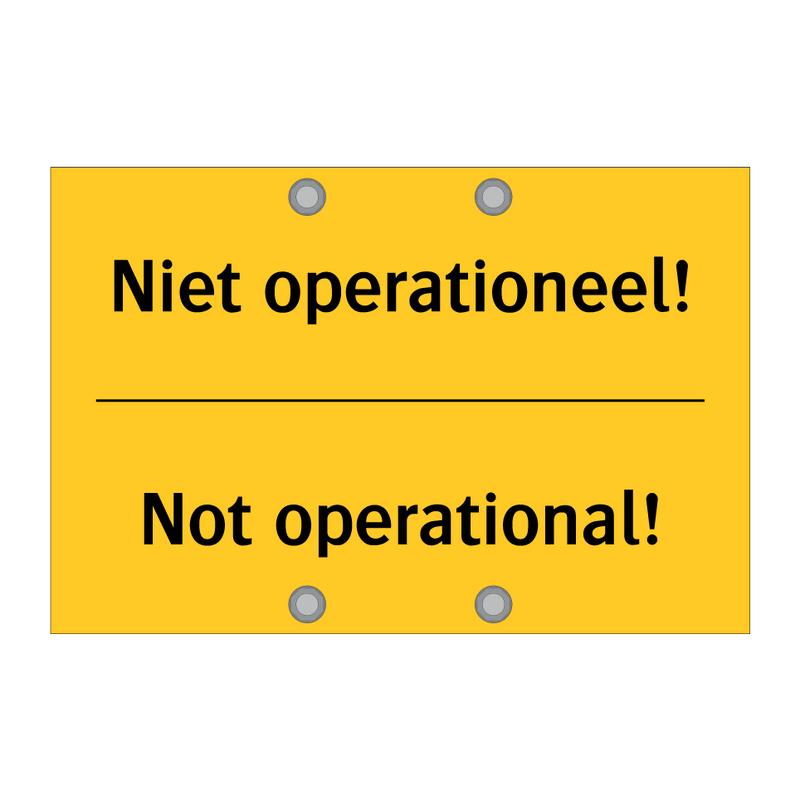 Niet operationeel! - Not operational!