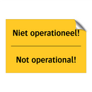 Niet operationeel! - Not operational!
