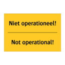 Niet operationeel! - Not operational!