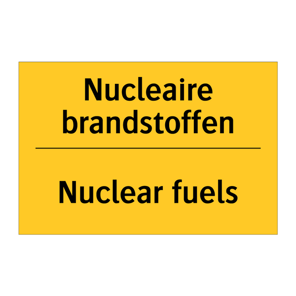Nucleaire brandstoffen - Nuclear fuels