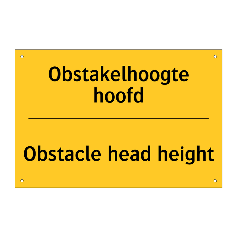 Obstakelhoogte hoofd - Obstacle head height