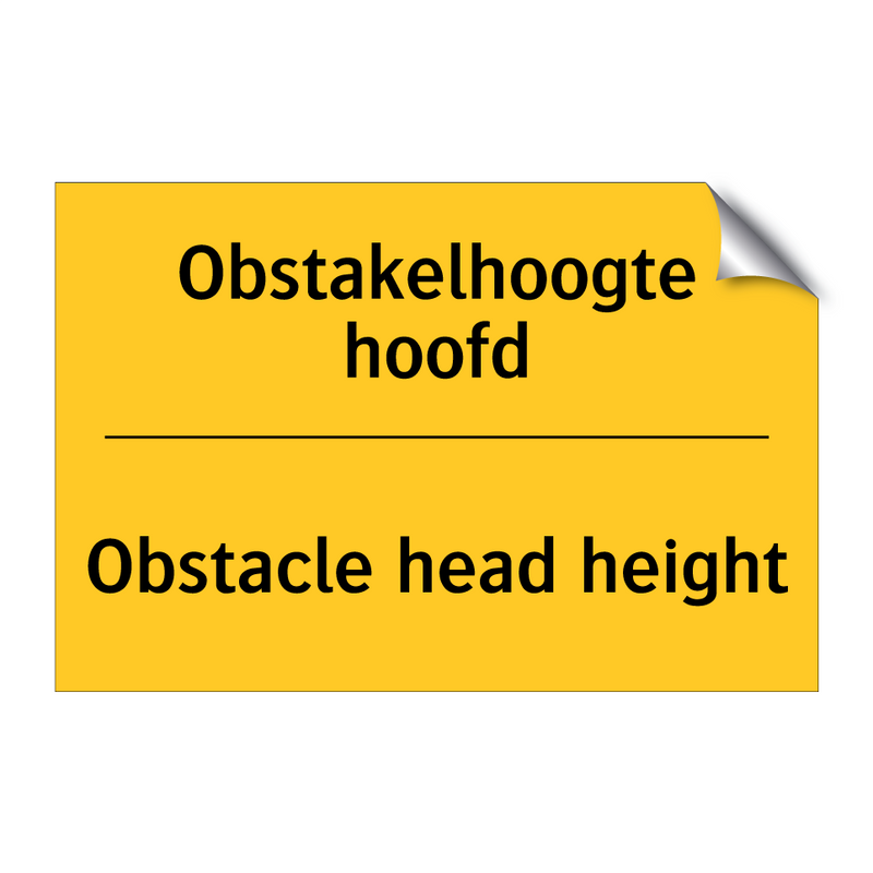 Obstakelhoogte hoofd - Obstacle head height