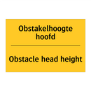Obstakelhoogte hoofd - Obstacle head height
