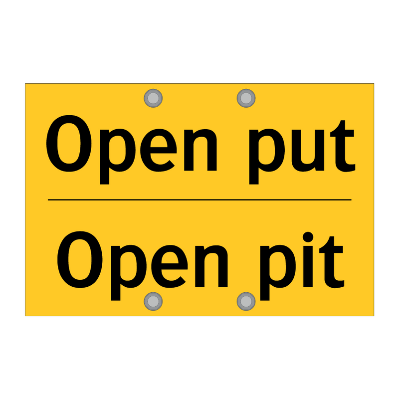Open put - Open pit