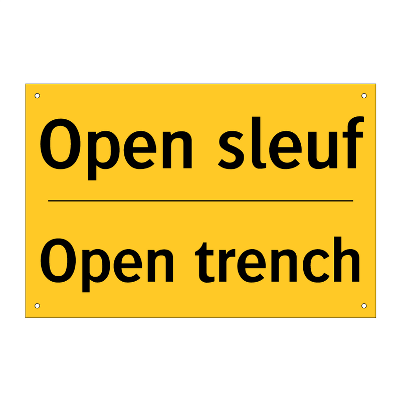 Open sleuf - Open trench