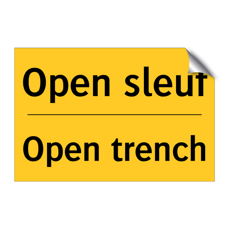 Open sleuf - Open trench