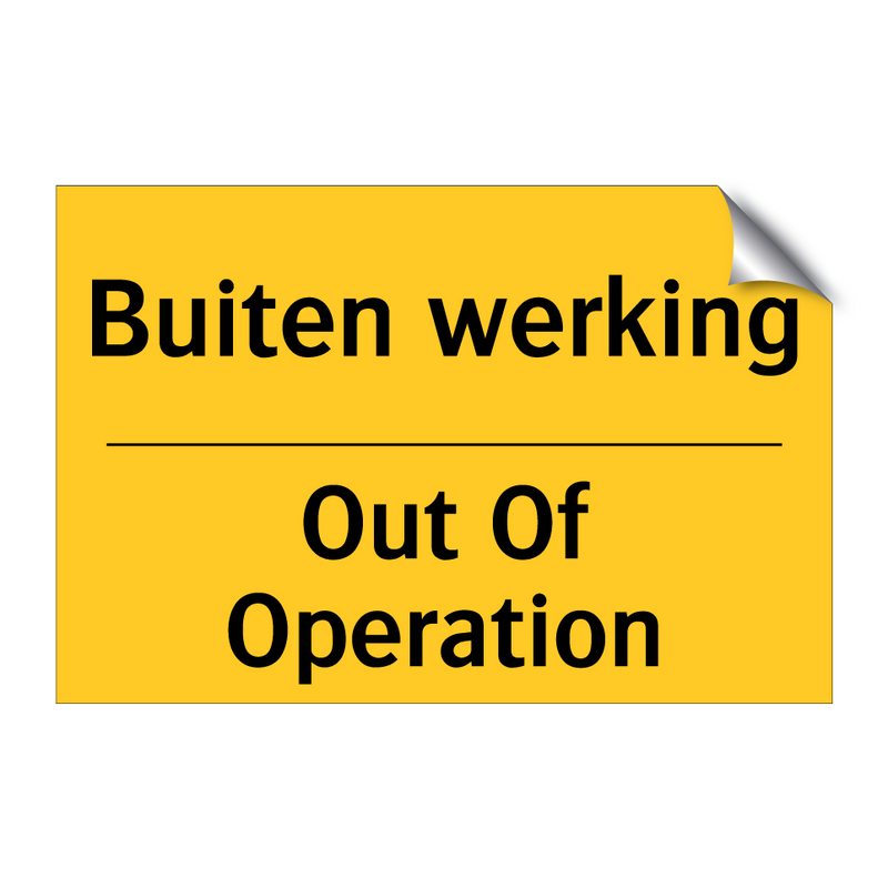 Buiten werking - Out Of Operation