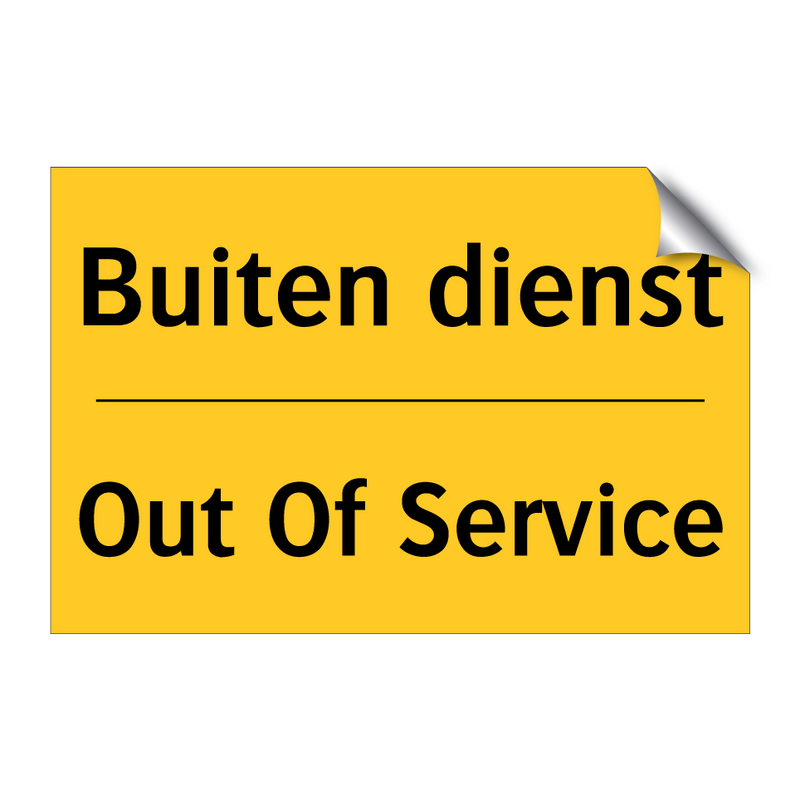 Buiten dienst - Out Of Service