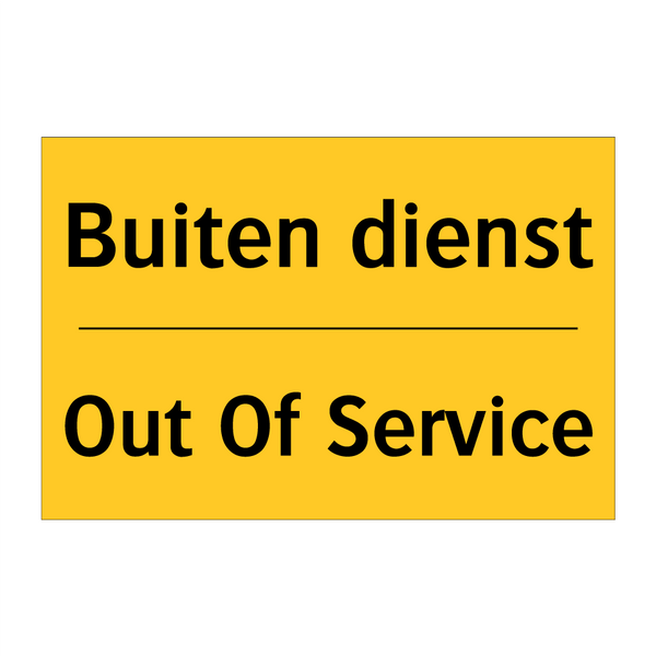 Buiten dienst - Out Of Service