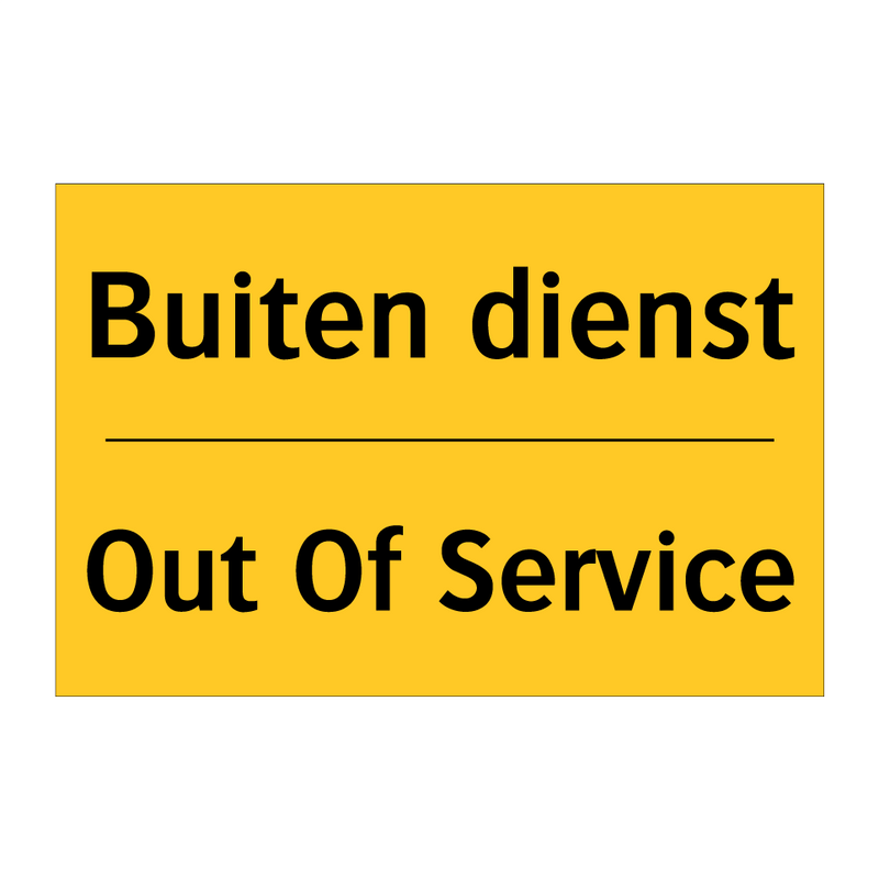 Buiten dienst - Out Of Service