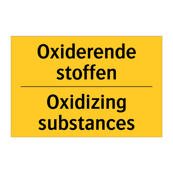 Oxiderende stoffen - Oxidizing substances