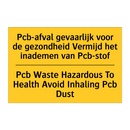 Pcb-afval gevaarlijk voor de gezondheid /.../ - Pcb Waste Hazardous To Health /.../