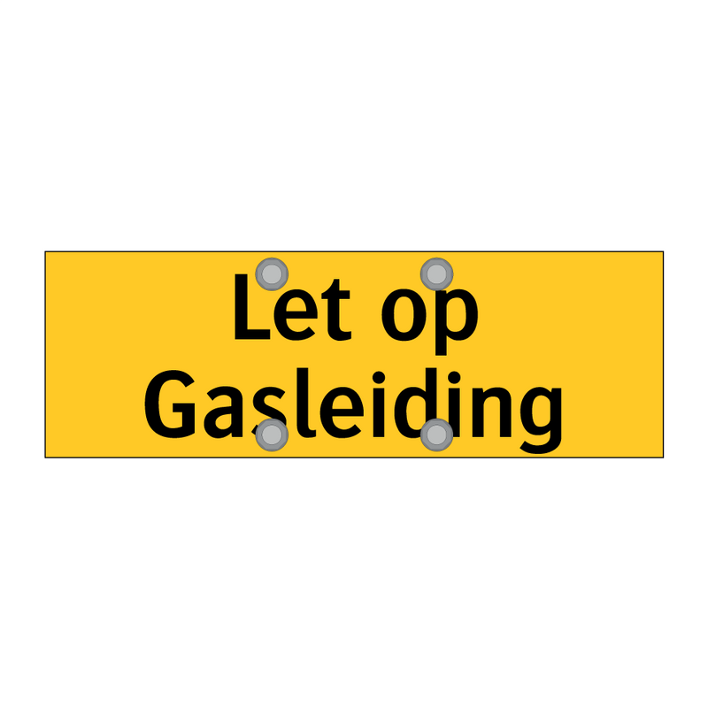Let op Gasleiding