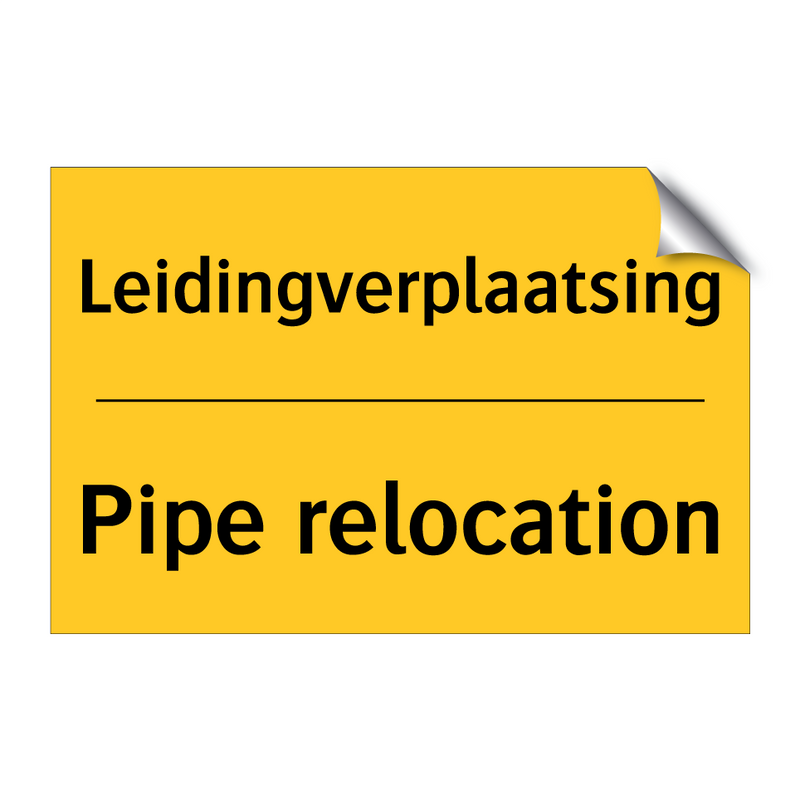 Leidingverplaatsing - Pipe relocation