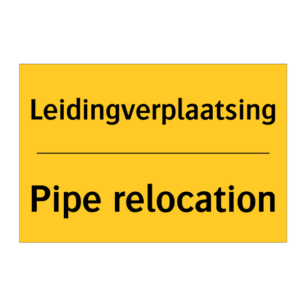 Leidingverplaatsing - Pipe relocation