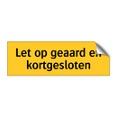 Let op geaard en kortgesloten