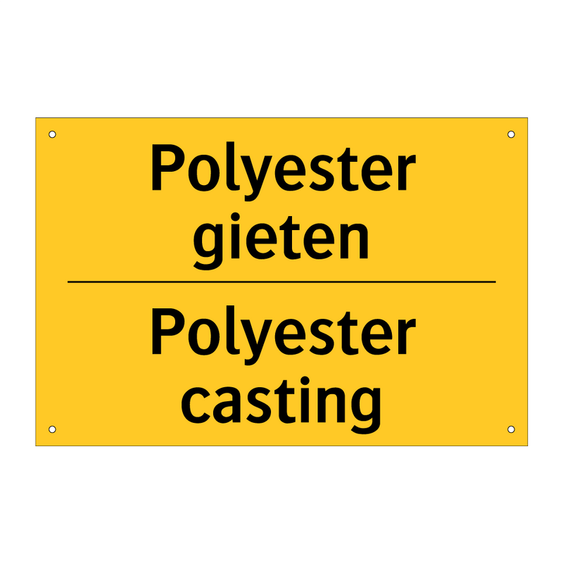 Polyester gieten - Polyester casting