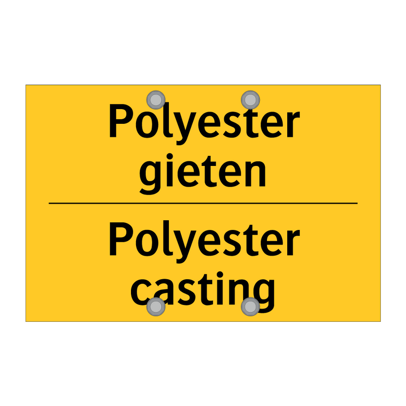 Polyester gieten - Polyester casting