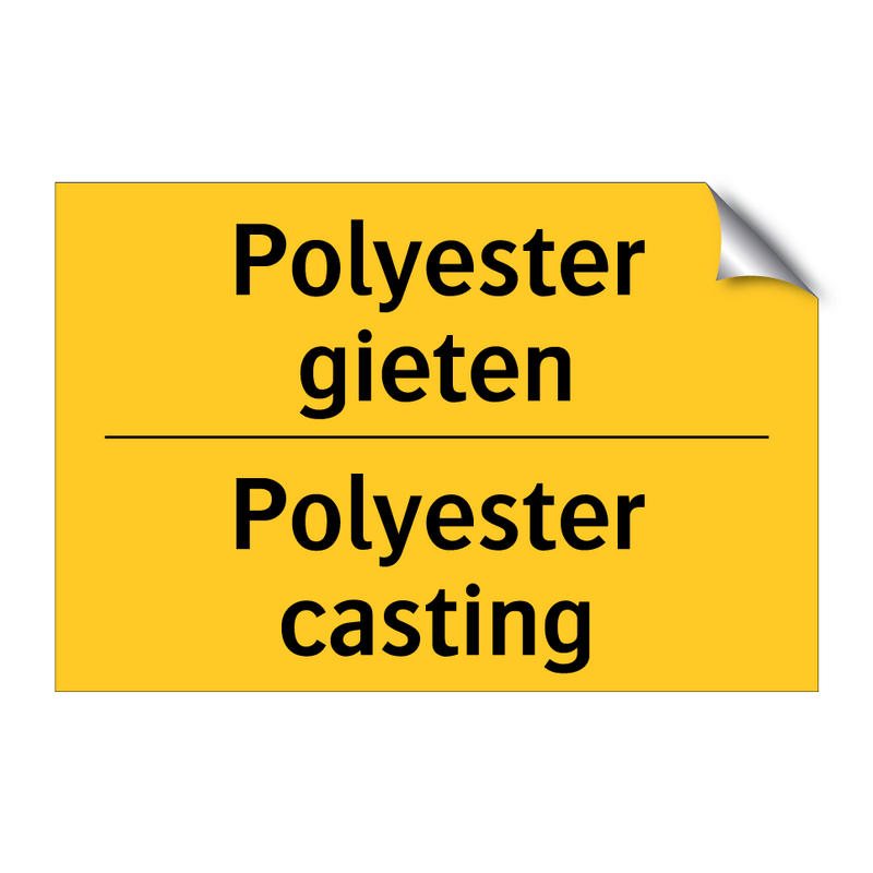 Polyester gieten - Polyester casting