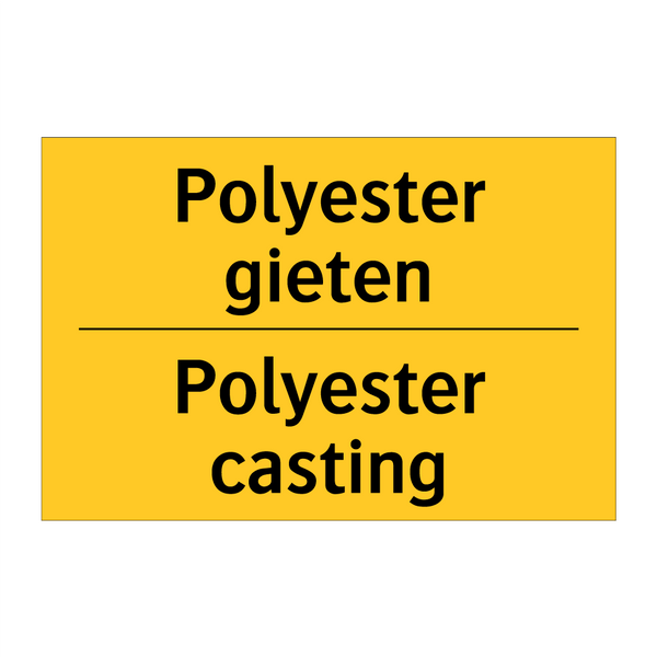 Polyester gieten - Polyester casting