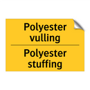 Polyester vulling - Polyester stuffing