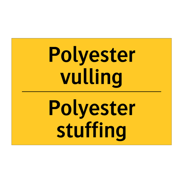Polyester vulling - Polyester stuffing