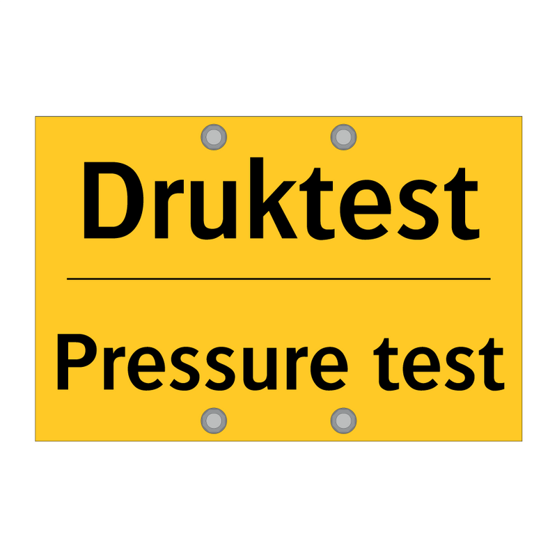Druktest - Pressure test