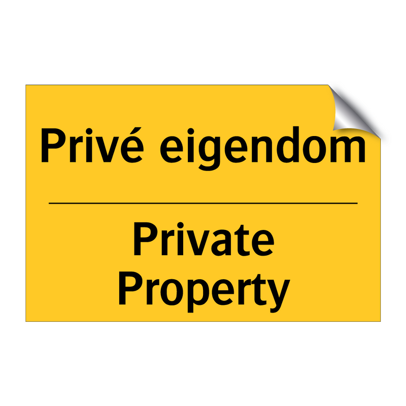 Privé eigendom - Private Property