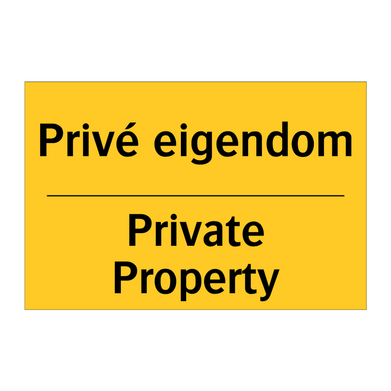 Privé eigendom - Private Property