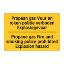 Propaan gas Vuur en roken politie /.../ - Propane gas Fire and smoking police /.../