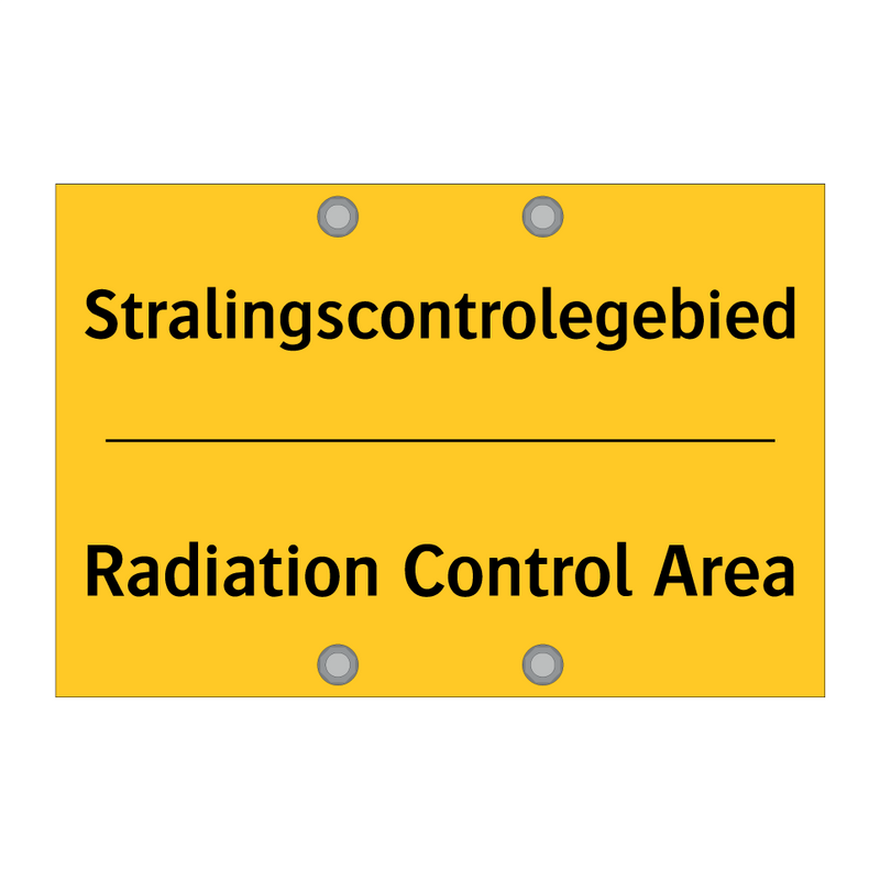 Stralingscontrolegebied - Radiation Control Area
