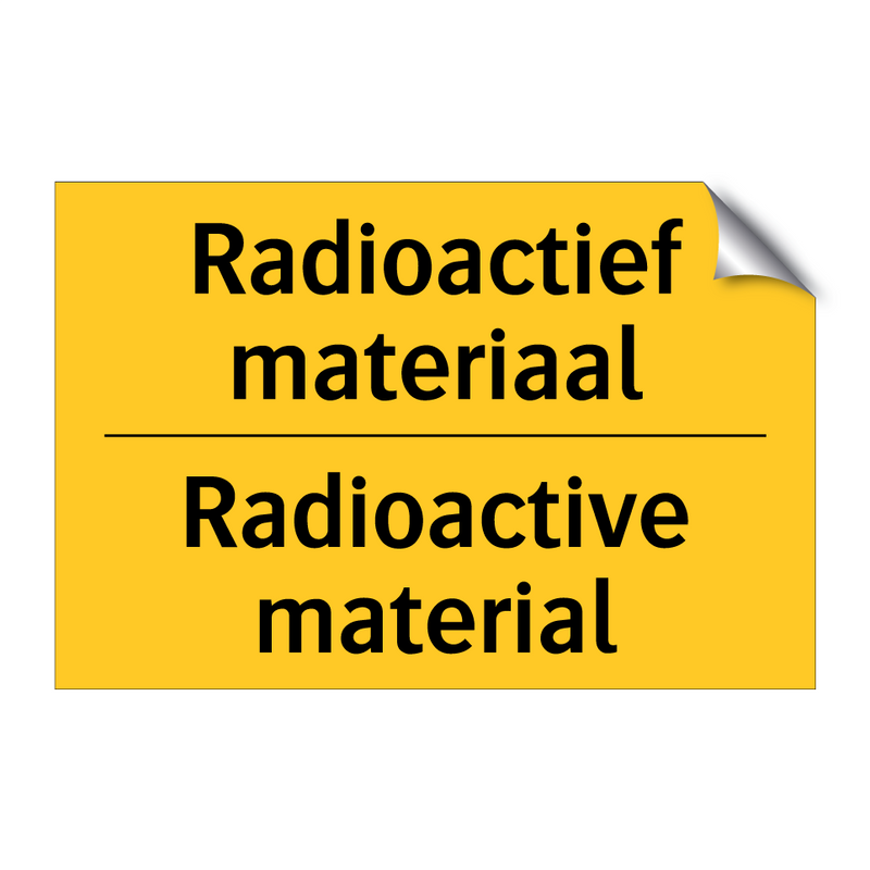 Radioactief materiaal - Radioactive material