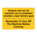 Vergeet niet om de machine uit /.../ - Remember To Turn Off The Machine /.../