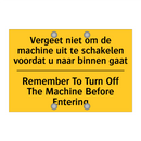 Vergeet niet om de machine uit /.../ - Remember To Turn Off The Machine /.../