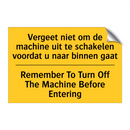 Vergeet niet om de machine uit /.../ - Remember To Turn Off The Machine /.../