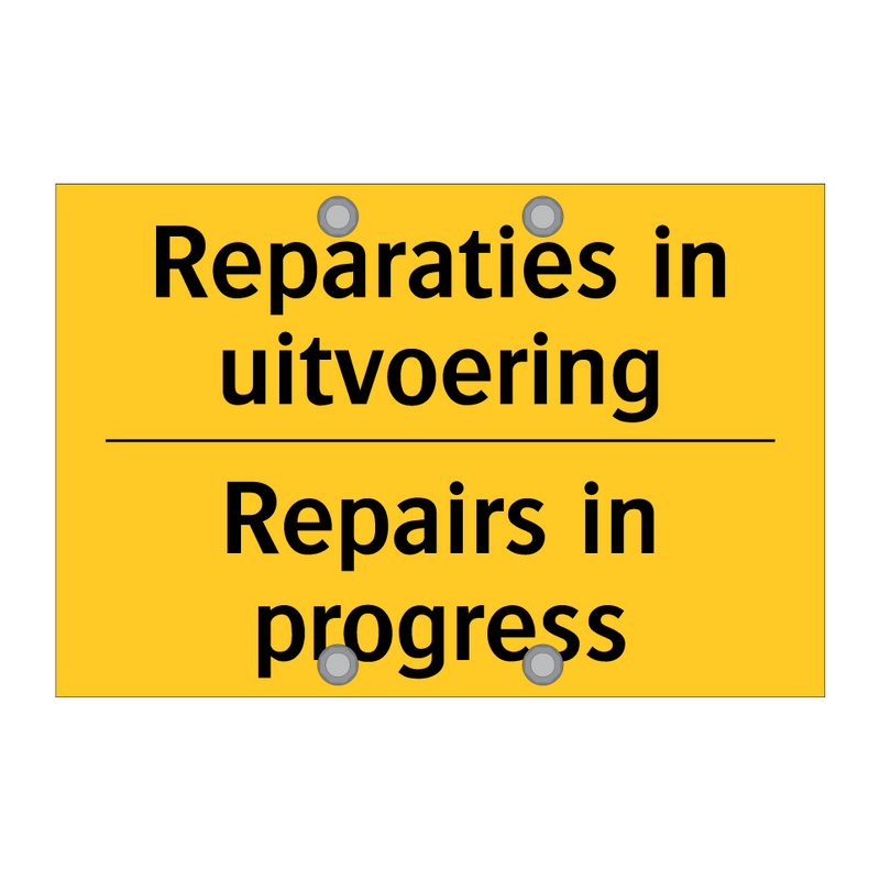 Reparaties in uitvoering - Repairs in progress