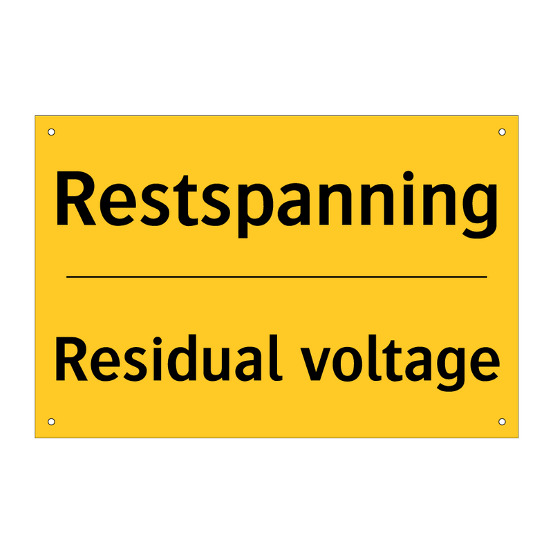 Restspanning - Residual voltage